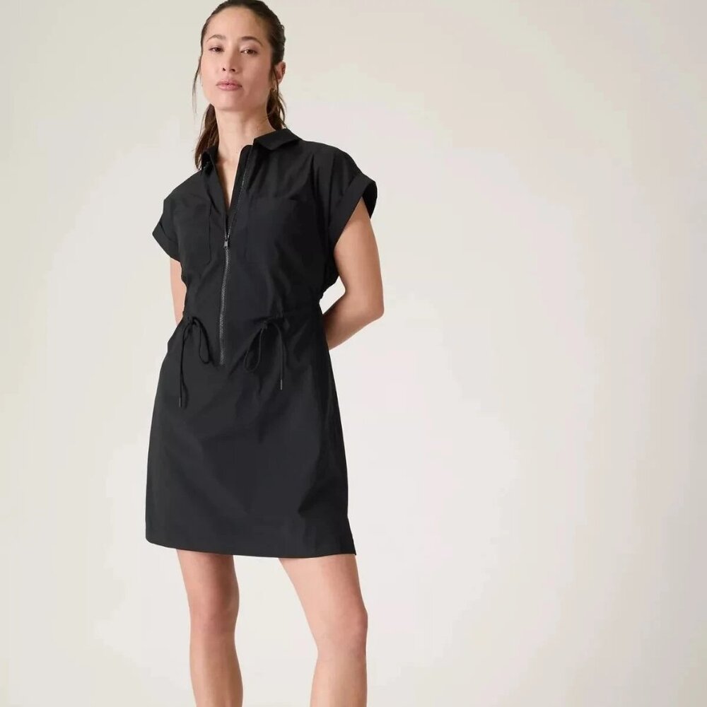 Athleta Black Topspin Dress Size Large